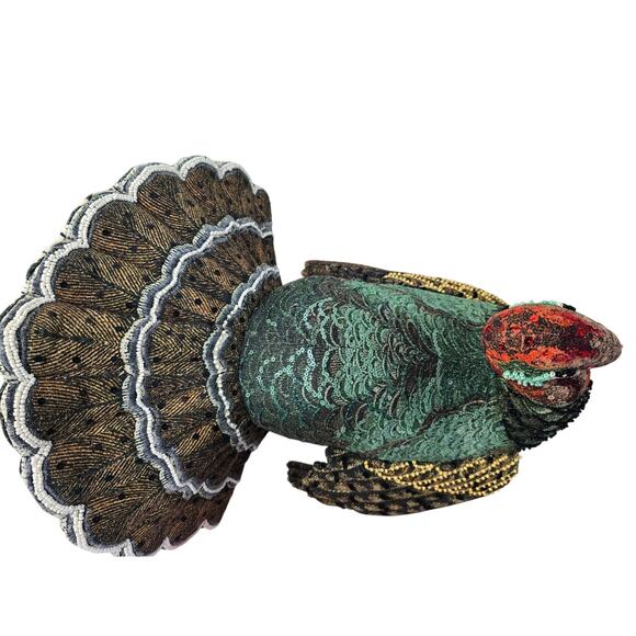 NWT John Derian for Target Beaded Turkey Decorative Pillow - Picture 5 of 13